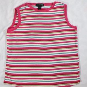 HAROLD'S Multicolor Striped Sleeveless Top Sz Small US
